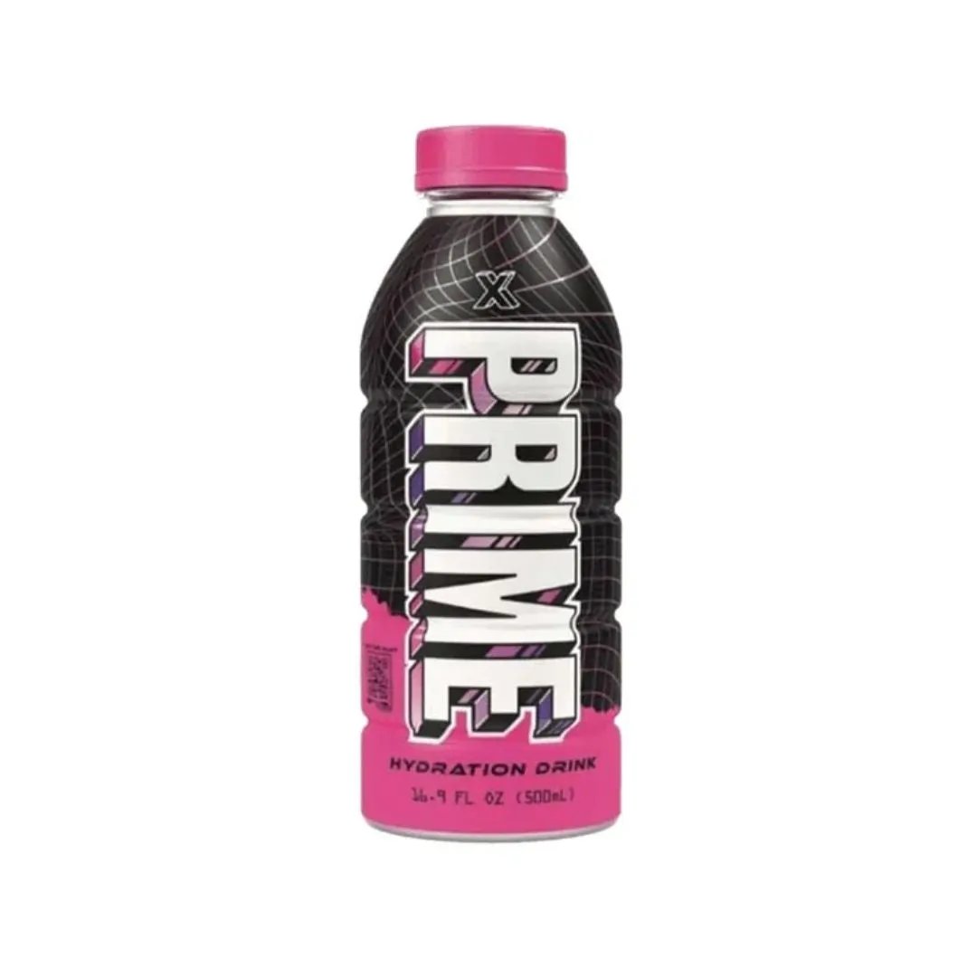Prime X Pink and White Bottle Buy 1 Get 1 Free Soda Pop (not for Sale) Snack Attack