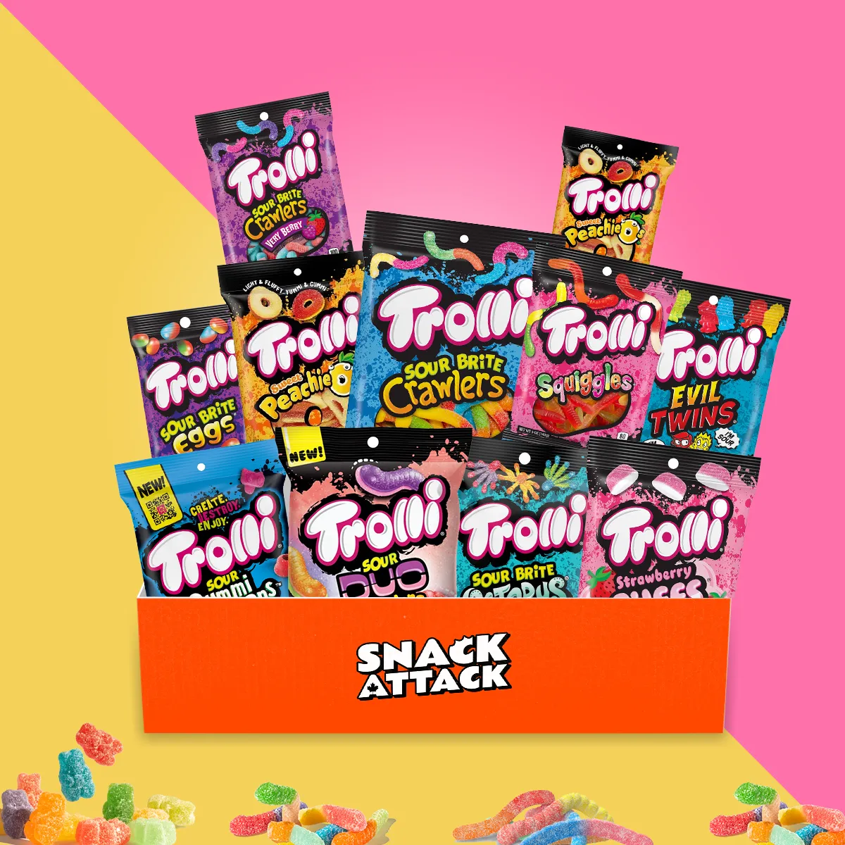 Trolli Gummies Snack Box Snackbox Trollie Gumies Snack Box, TSASN&CH, TSARC, trending products, usabestseller, cabestseller