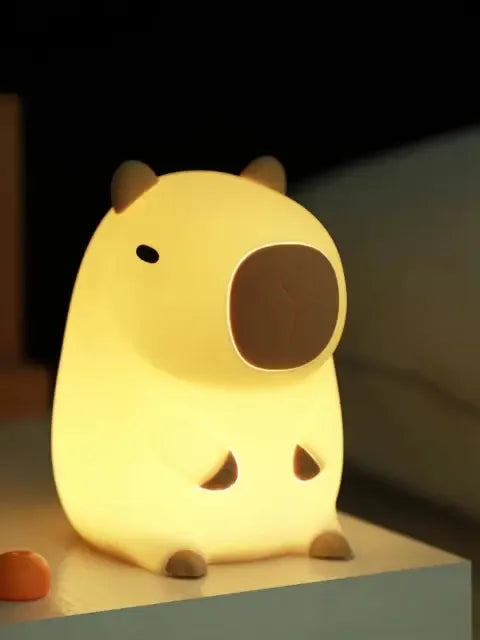 Capybara Adorable Silicone LED Night Lamp Capybara Night Lamp Gifts (not for sale) Capybara Adorable Silicone LED Night Lamp