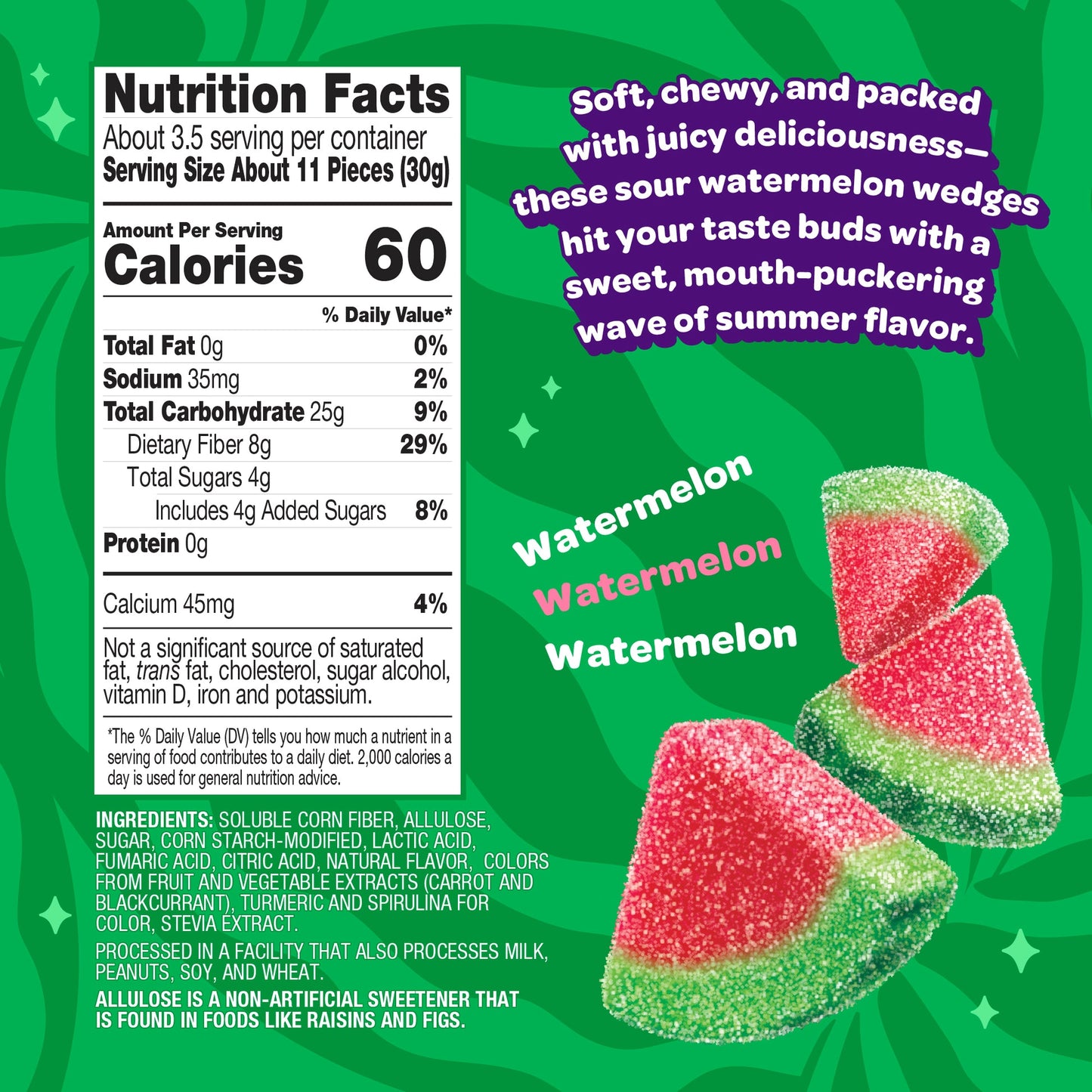 Joyride Candy Sour Watermelon Wedges Strips (100g) Sour Candy Joyride Candy, trending products, latest