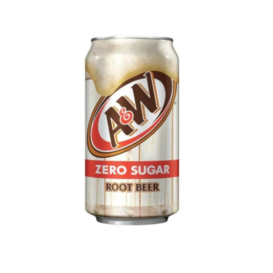 A & W Root Beer Zero Sugar No Caffeine Soda Pop (not for sale) A&W, TSAED, Zero Sugar