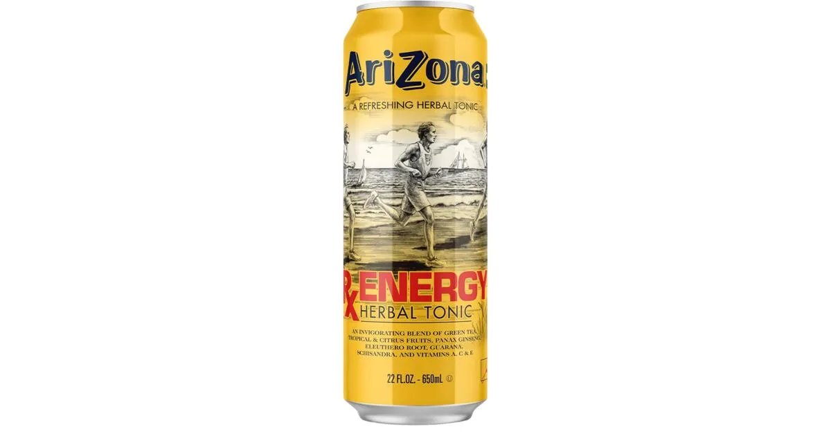 Arizona 24 Pack RX Energy Herbal Tonic Drink Soda Pop (not for Sale) Arizona, 24 Pack, Cases