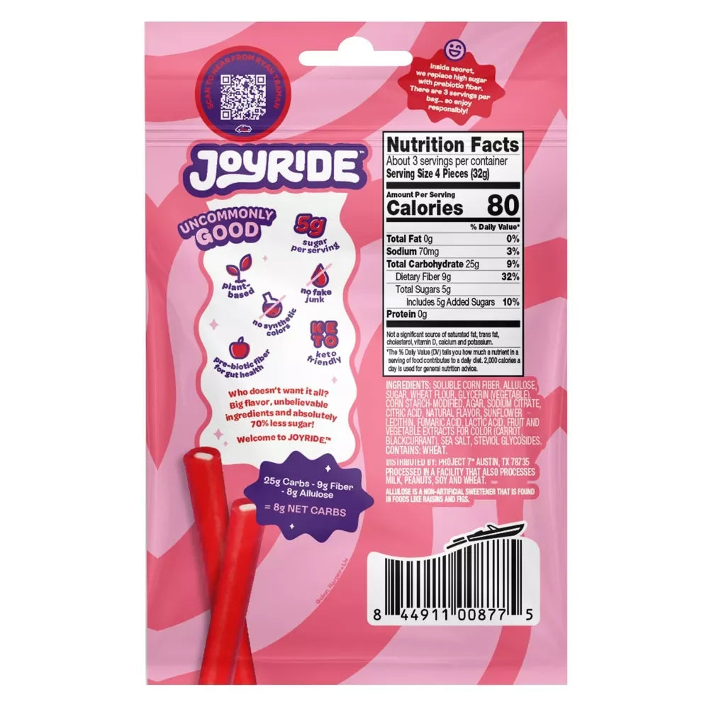 Joyride Candy Cherry Berry Ropes Strips (100g) Sour Candy Joyride Candy, trending products, latest