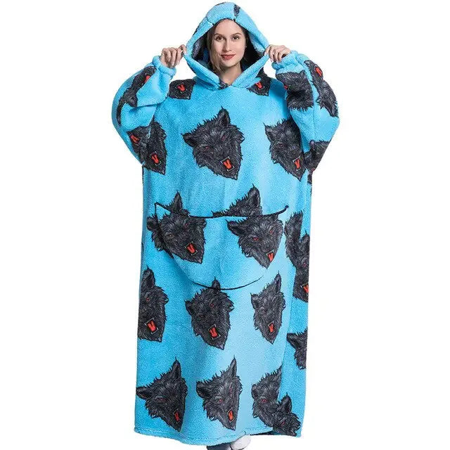 Oversized Wearable Blanket Hoodie Wolf Length 140 cm Gifts (not for sale) Oversized Wearable Blanket Hoodie