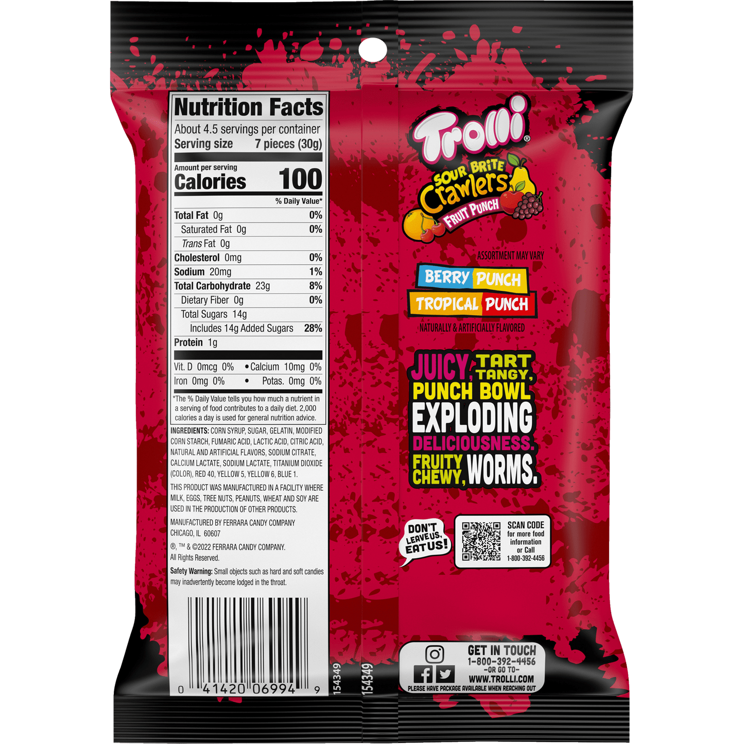 Trolli Sour Brite Crawler Fruit Punch (4.25 Oz) Candy Trolli, Latest Products, trending