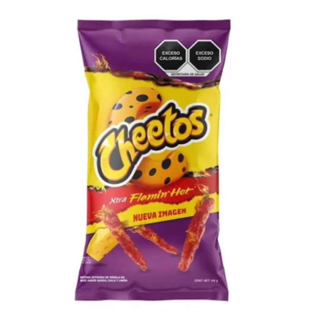 Cheetos Xtra Flamin' Hot Nueva Imagen 145g Snacks/Chips, Mexican Cheetos, TSASN&CH, TSAMS, trending products, usabestseller, cabestseller