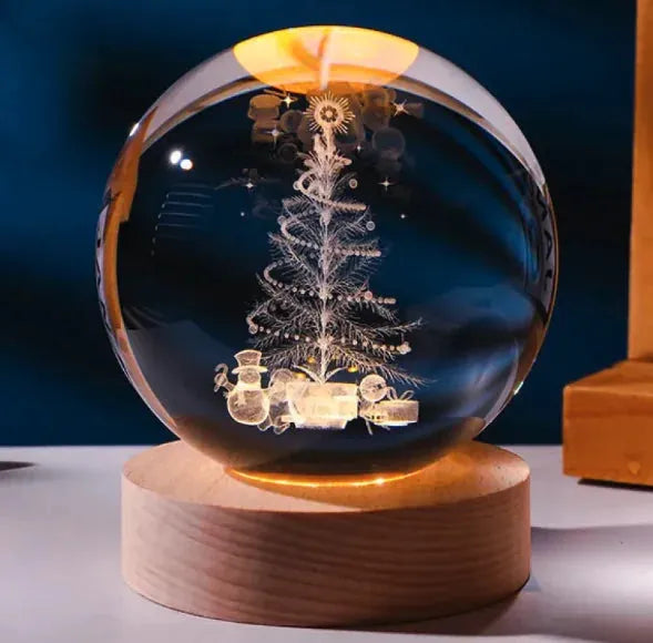 Crystal Ball Night Lamp Christmas Tree Gifts (not for sale) Crystal Ball Night Lamp