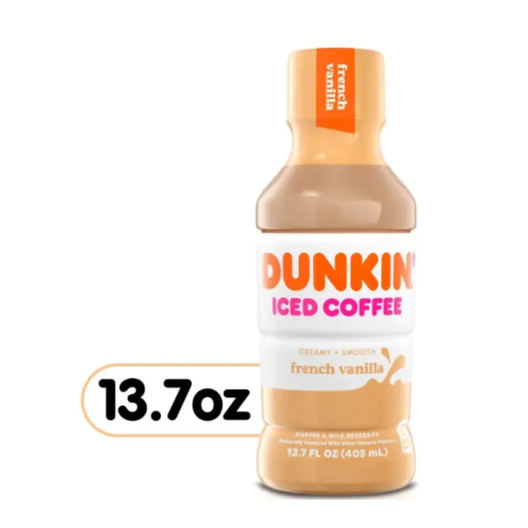 Dunkin Iced Coffee French Vanilla 4 pack Soda Pop (not for sale) Dunkin, TSAED