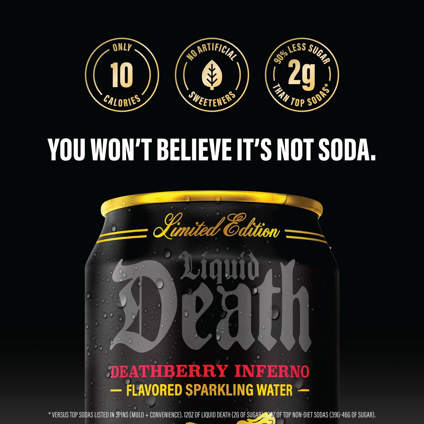 24 Pack Liquid Death Deathberry Inferno (12 Oz) Soda Pop Liquid Death, 24 Pack, Cases