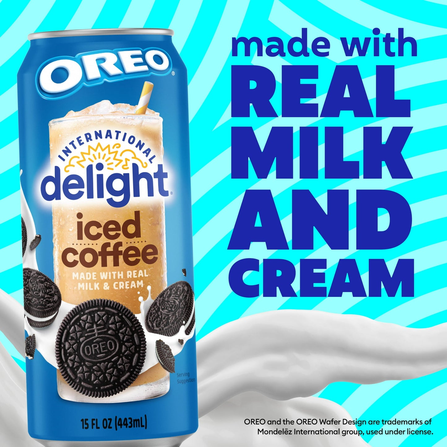 6 pack International Delight Oreo Iced Coffee (15 Oz) Soda Pop (not to sale) International Delight, Cases, 6 Pack, Zero Sugar