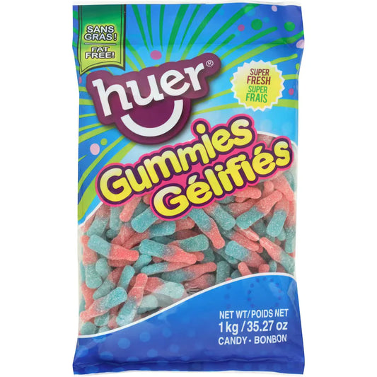 Huer Sour Bubblegum Bottles 1 Kg Candy Huer , Bulk Candies, Bulk