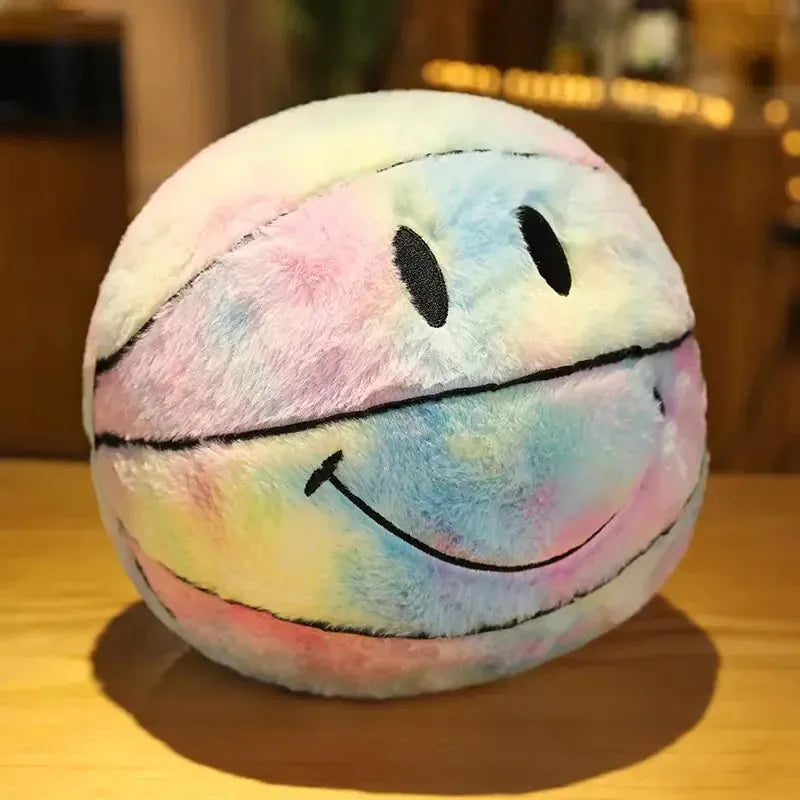 Smile Basketball Plushie Throw Pillow Multi-Color 30-32cm Quirky Stuff (not for sale) Smile Basketball Plushie Throw Pillow