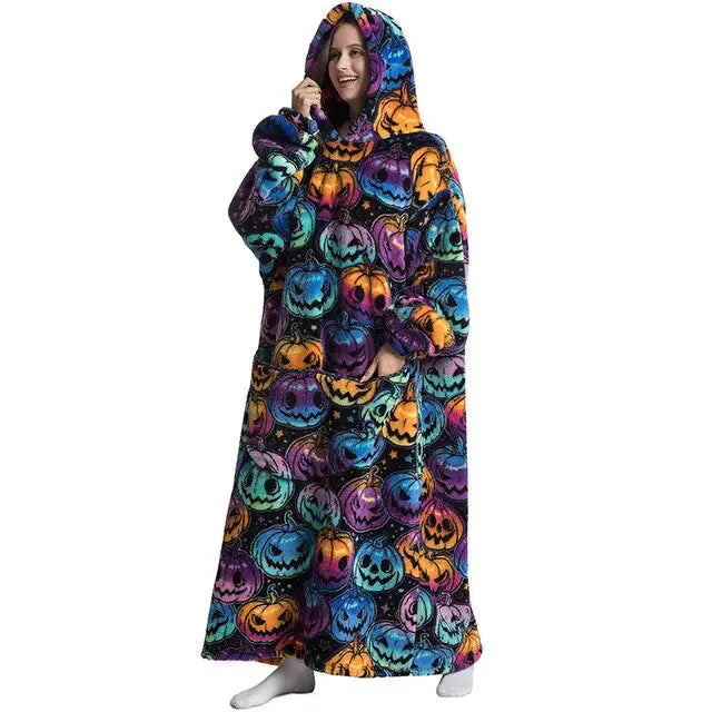 Oversized Wearable Blanket Hoodie Pumpkin Length 140 cm Gifts (not for sale) Oversized Wearable Blanket Hoodie