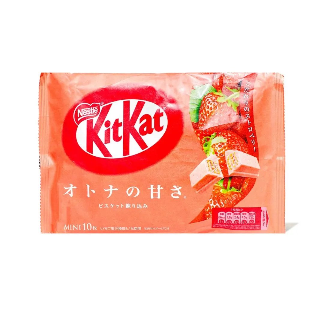 KitKat Mini Otonano Amasa Strawberry Chocolate Japan (124 g) Chocolates (not for sale) Kitkat, TSARC