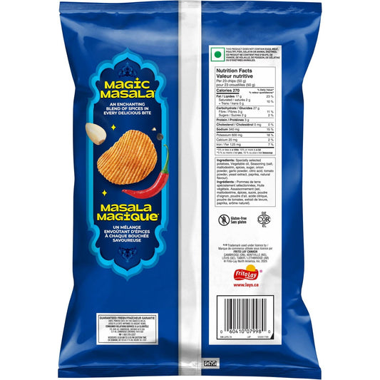 Lays Magic Masala Ridged Flavoured Potato Chips 200g Snacks/Chips Lays, latest, Trending Products