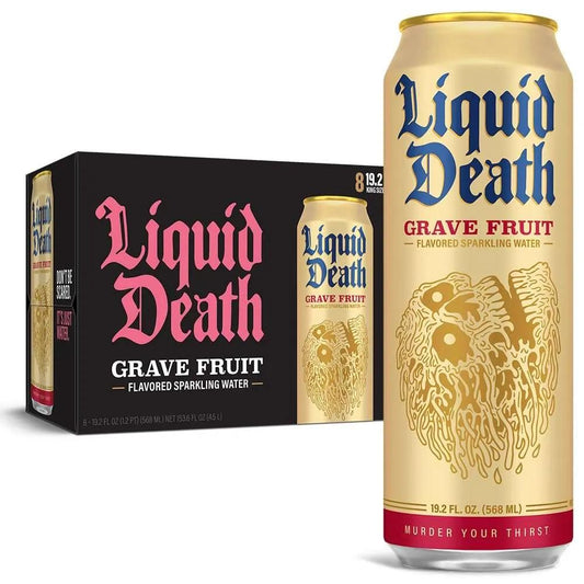 Liquid Death Grave Fruit 24 Pack Drink Soda Pop (not for Sale) Liquid Death, 24 Pack, Cases, trending products, usabestseller, cabestseller
