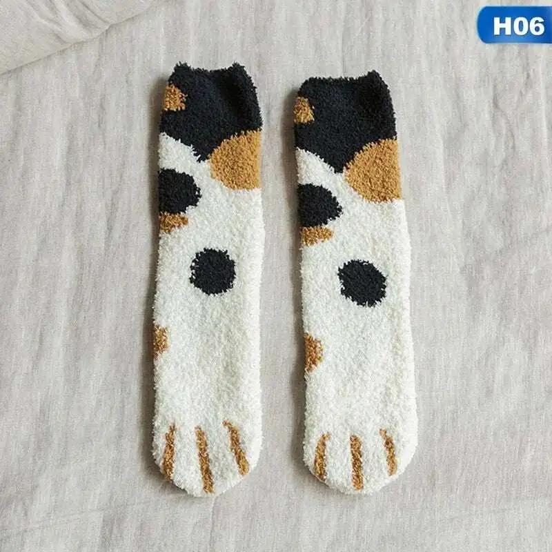 Plush Cat Paws Socks Black paw Quirky Stuff (not for sale) Cat Socks