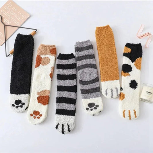 Plush Cat Paws Socks Quirky Stuff (not for sale) Cat Socks