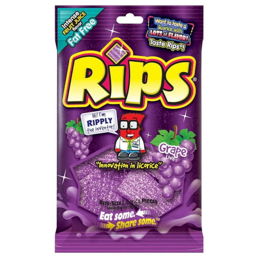 Rips HB Gummy Strips Grape (12 Pack X 4Oz) Gummies Rips HB Gummy, Trending