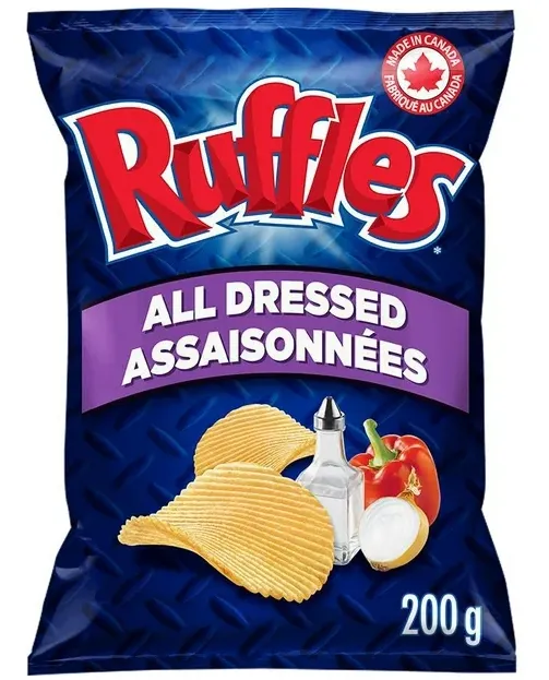 Ruffles All Dressed Flavored Potato Chips 200g Snacks/Chips (not for sale) Ruffles, TSACS, TSASN&CH