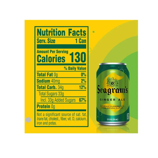 Seagrams Ginger Ale 12pack Soda Pop (not for sale) Seagrams, TSAED, cases, 12 Pack