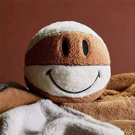 Smile Basketball Plushie Throw Pillow Quirky Stuff (not for sale) Smile Basketball Plushie Throw Pillow
