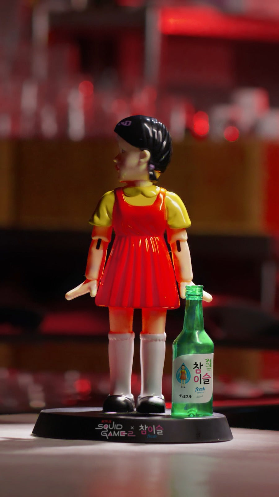 Squid Game Younghee Jinro Chamisul Soju Korean Drinking Game Toy Figure & 2 Cups Gifts (not for sale) Squid Games , trending products, Latest Products