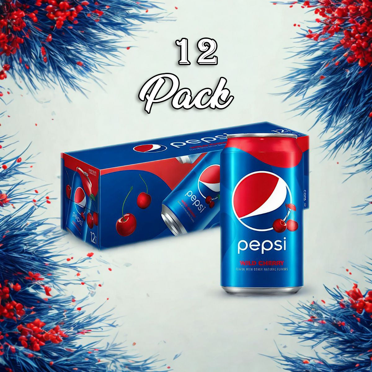 12 Pack Pepsi Wild Cherry Soda Pop (not for sale) PepsiCo, TSAED, 12 Pack, Cases, Bestseller Drinks