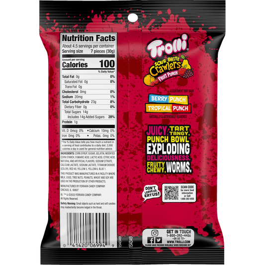 Trolli Sour Brite Crawler Fruit Punch (4.25 Oz) Candy Trolli, Latest Products, trending