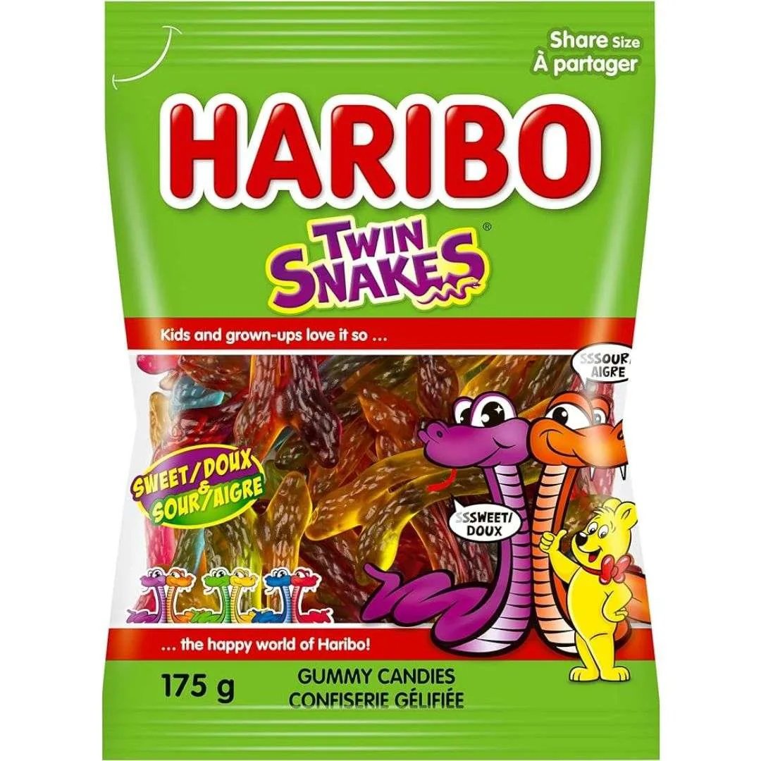 12 Pack Haribo Twin Snakes Candy (not for sale) Haribo, TSARC, TSASN&CH, bulk