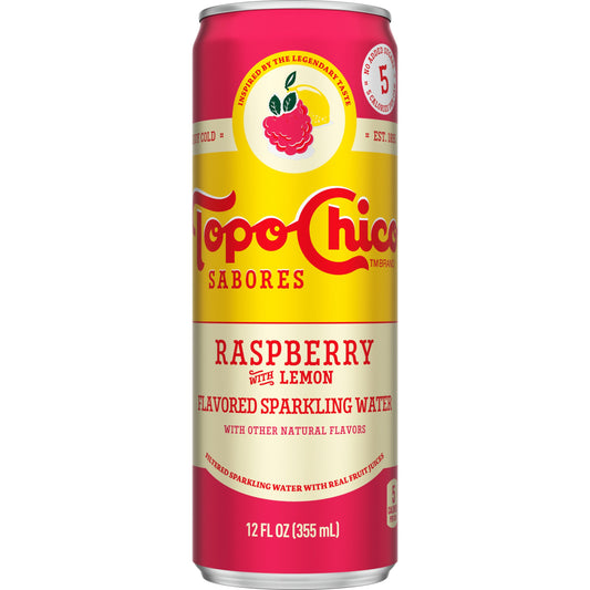 8 Pack Topo Chico Raspberry With Lemon Flavor Cans (12 Oz) Soda Pop Topo Chico, Latest Products, trending