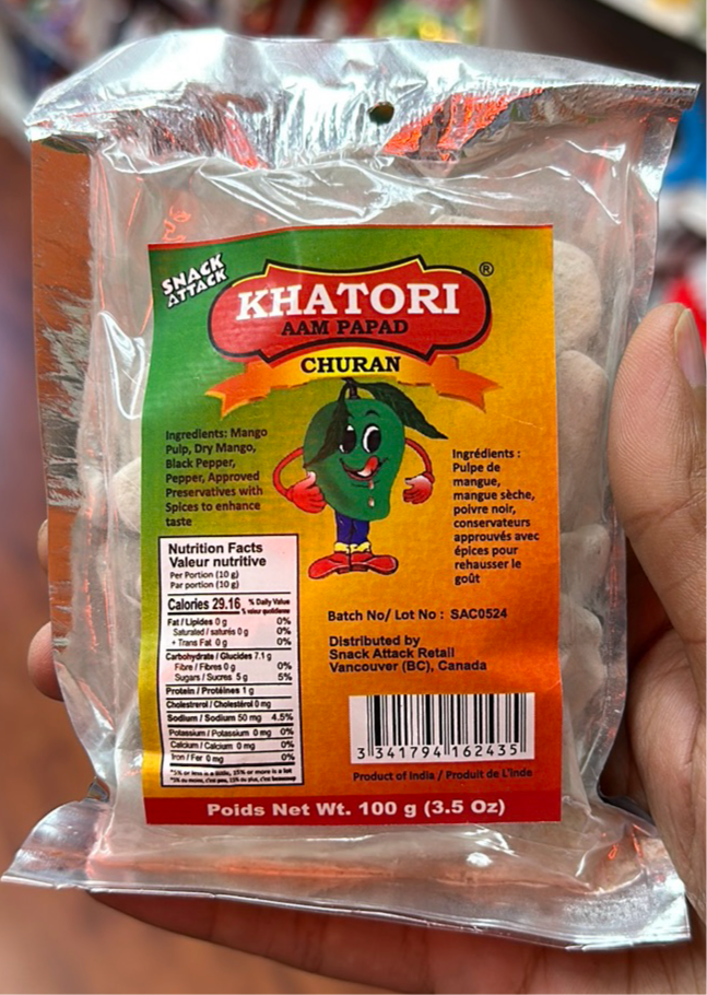 Khatori Aam Papad with Churan packet