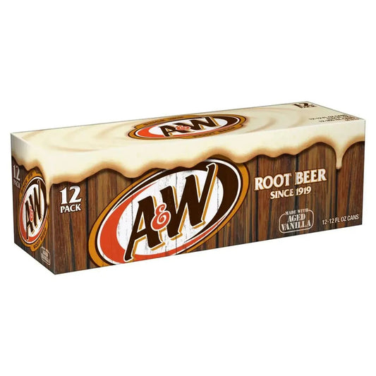 12 Pack A&W Root Beer Soda Pop (not for sale) A&W, TSAED, Cases, 12 Pack