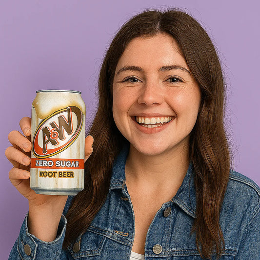 A & W Root Beer Zero Sugar No Caffeine Soda Pop (not for sale) A&W, TSAED, Zero Sugar