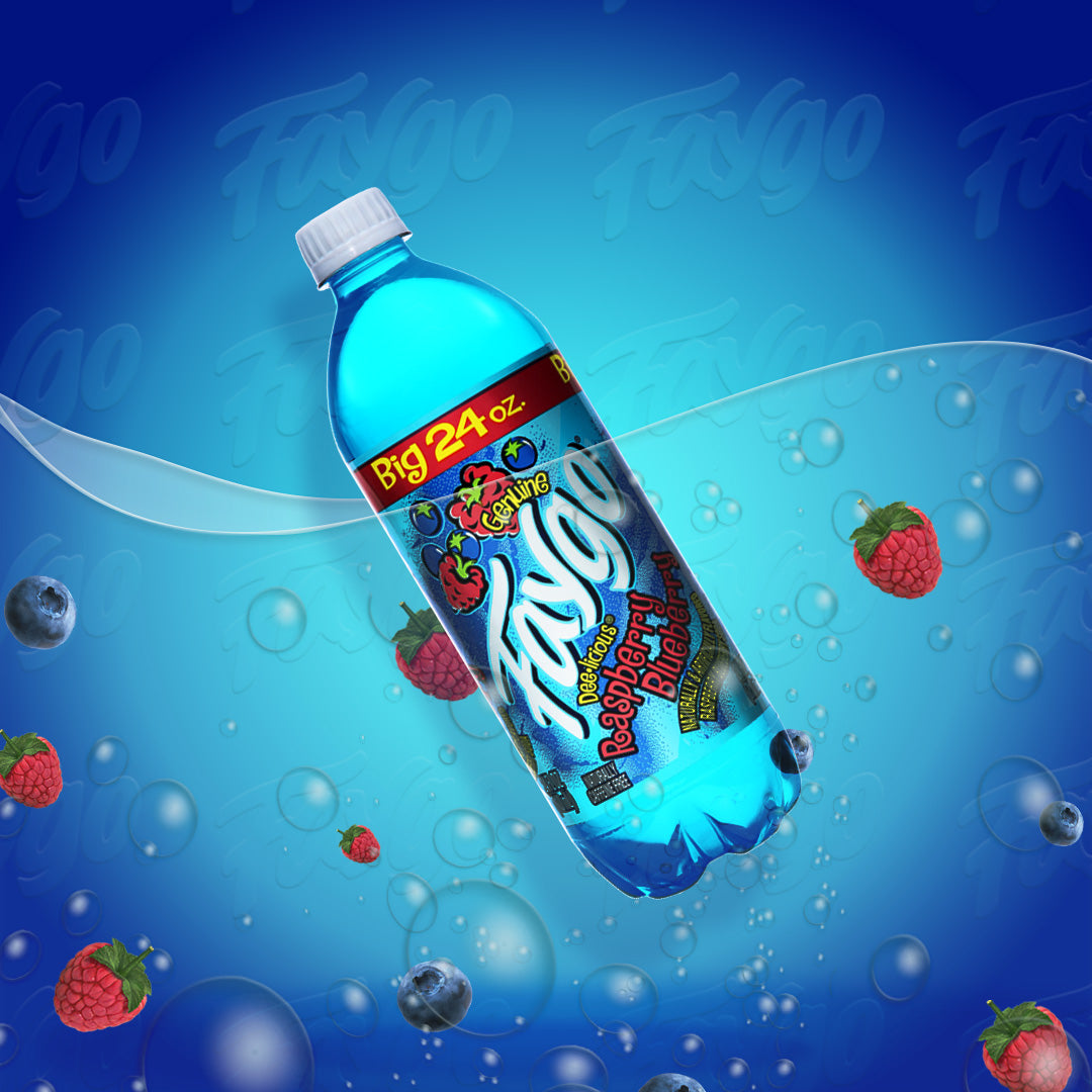 24 Pack - Faygo Raspberry Blueberry