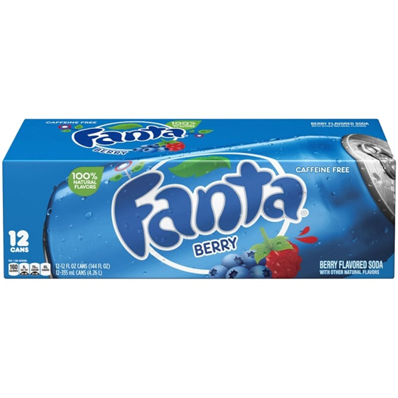 12 Pack Fanta Berry USA Rare Drink