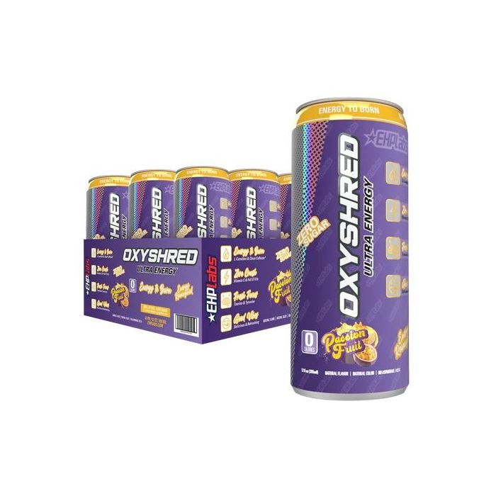 12 Pack Oxyshred Passion Fruit Ultra Energy Zero Sugar