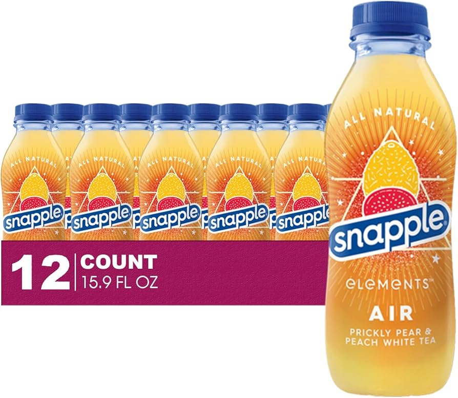 12 Pack Snapple Elements Air Peach and Pear