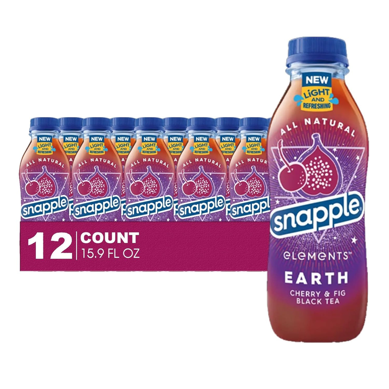 12 Pack Snapple Elements Earth Cherry Fig