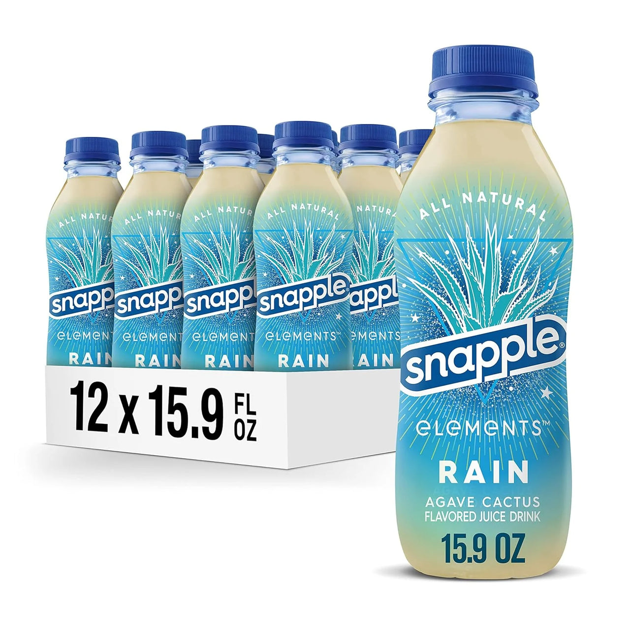 12 Pack Snapple Elements Rain Agave Cactus