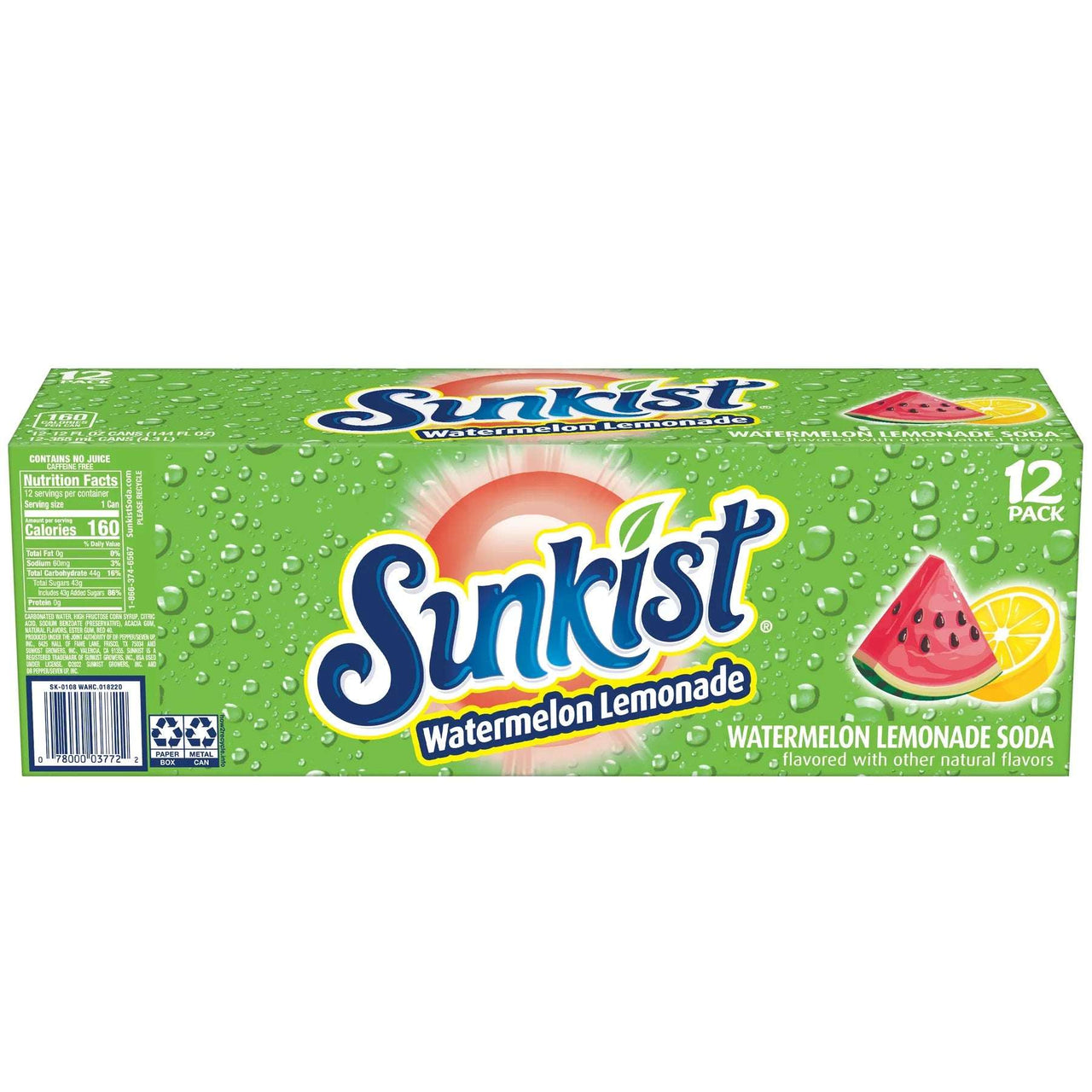 12 Pack Sunkist Watermelon Lemonade