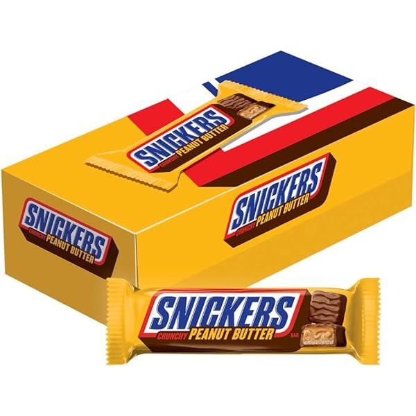 18 Pack Snickers Crunchy Peanut Butter 50.5g