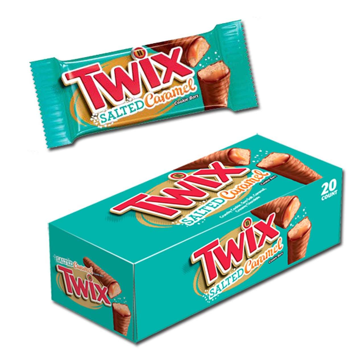 20 Pack Twix Salted Caramel Chocolate 38.6g