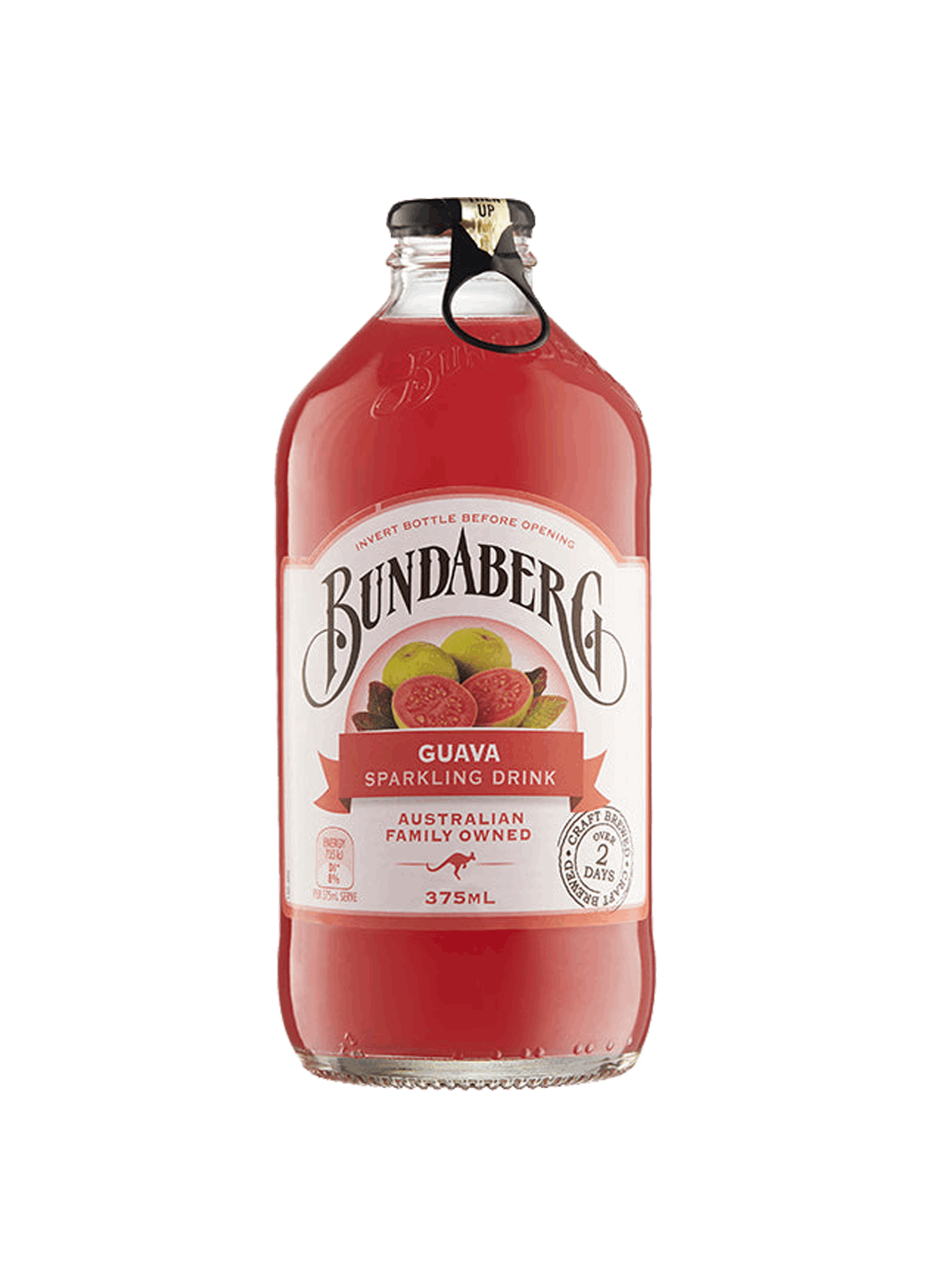 24 Pack - Bundaberg Guava Sparkling drink Soda Pop (not for Sale) Bundaberg, 24 Pack, Cases