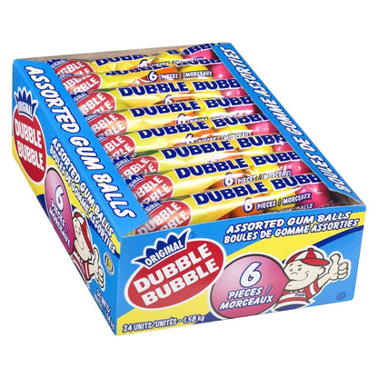24 Pack Dubble Bubble Assorted Gum Balls 1.58Kg Candy Dubble Bubble ,Trending Products