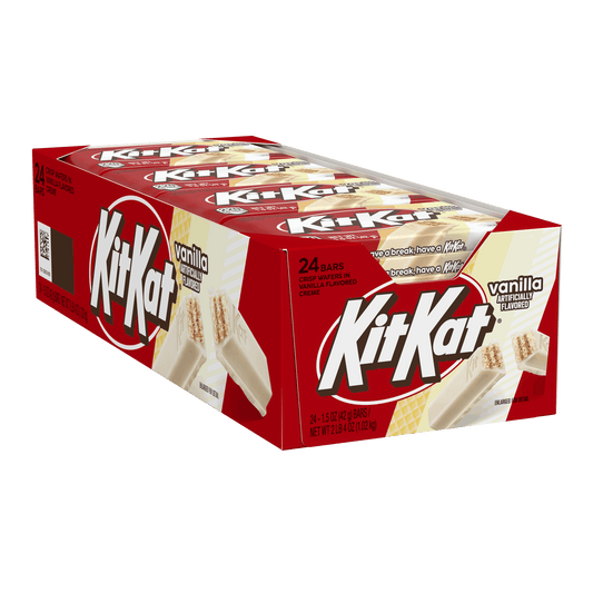 24 Pack KitKat Vanilla Chocolate Chocolate Kit Kat, TSARC, TSAISC, TSAIS&C, TSAIS, bulk