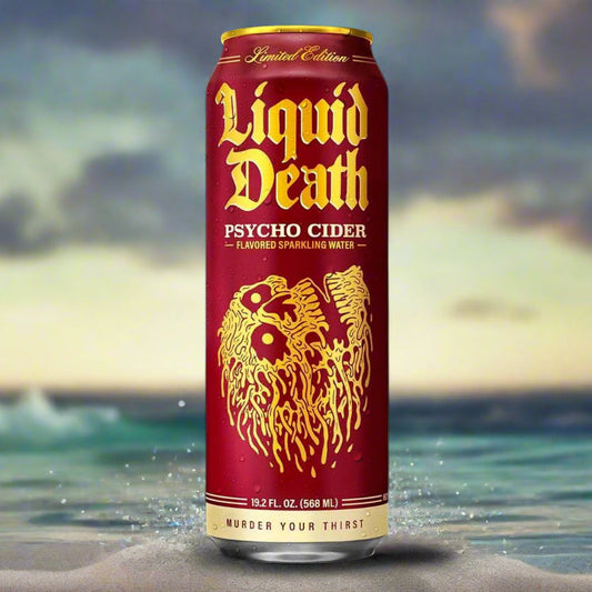 24 Pack Liquid Death Psycho Cider (12 Oz) Soda Pop Liquid Death, 24 Pack, Cases, Bestseller Drinks
