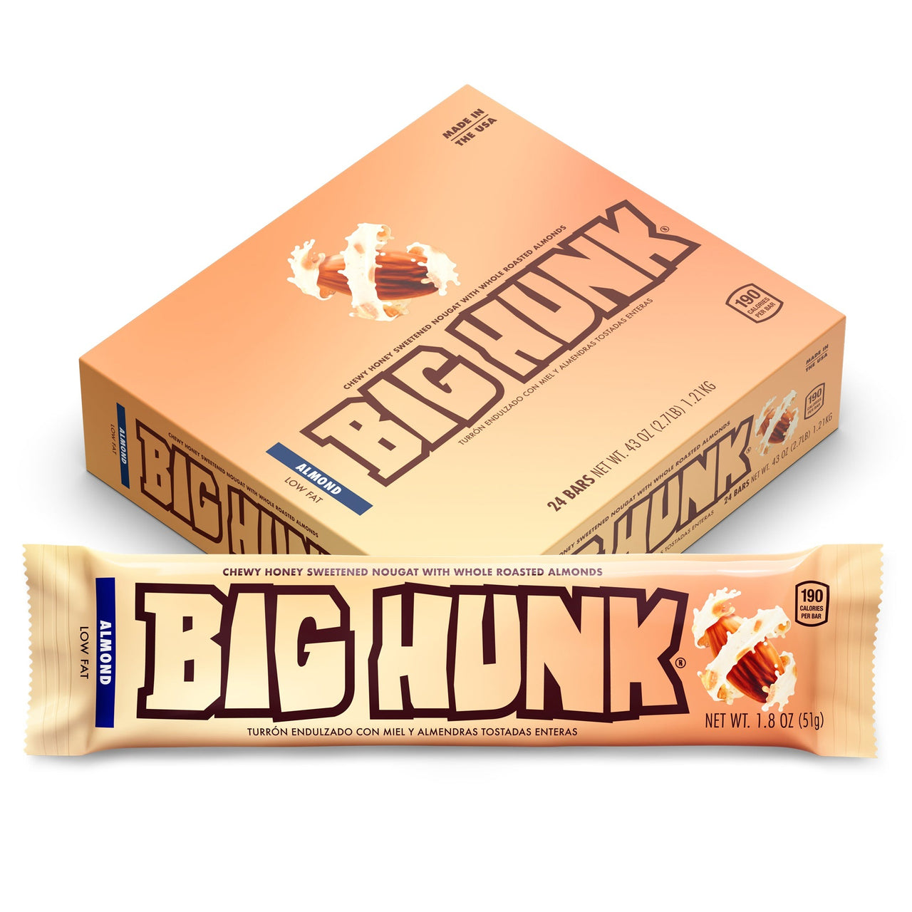 24 Pack Big Hunk Almond Chocolate 54g