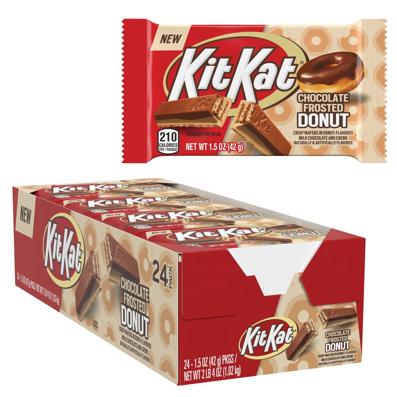 24 Pack KitKat Chocolate Frosted Donut