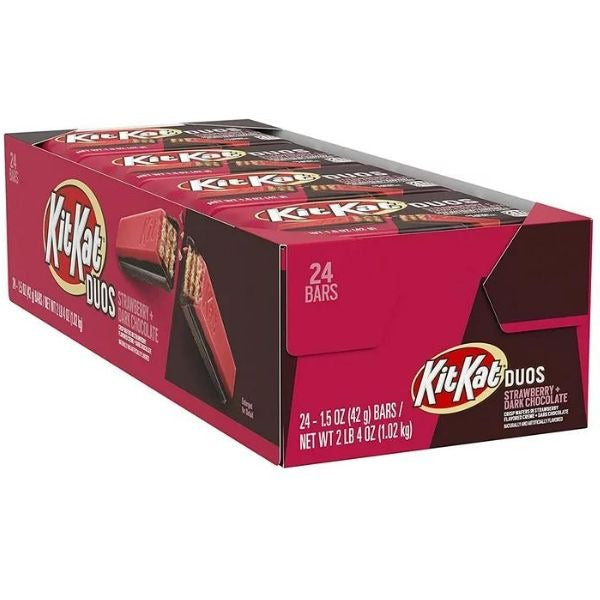 24 Pack Kitkat Duos Strawberry + Dark Chocolate 42g